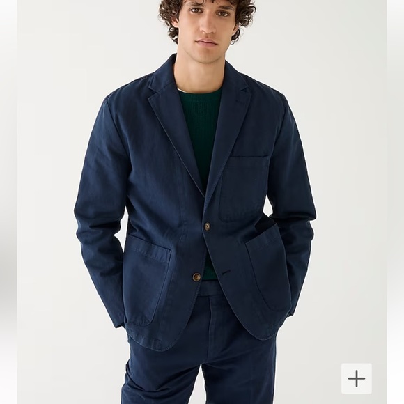 JCREW Garment-dyed cotton-linen chino suit jacket - Picture 1 of 13